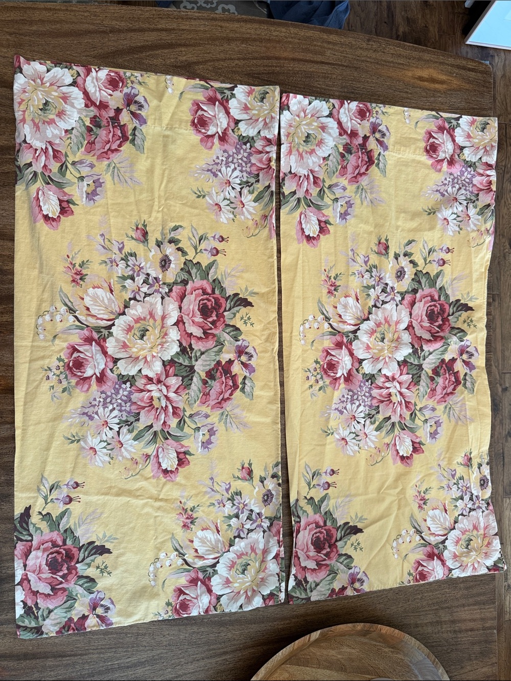 Set of 2 vintage Ralph Lauren Sophie Brooke king pillowcases